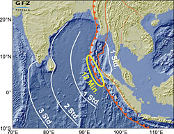 Tsunami Fr?hwarnsystem. Karte: BMBF
