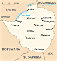 simbabwe karte