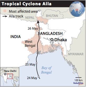 Zyklon Alia. Karte: Reliefweb.int