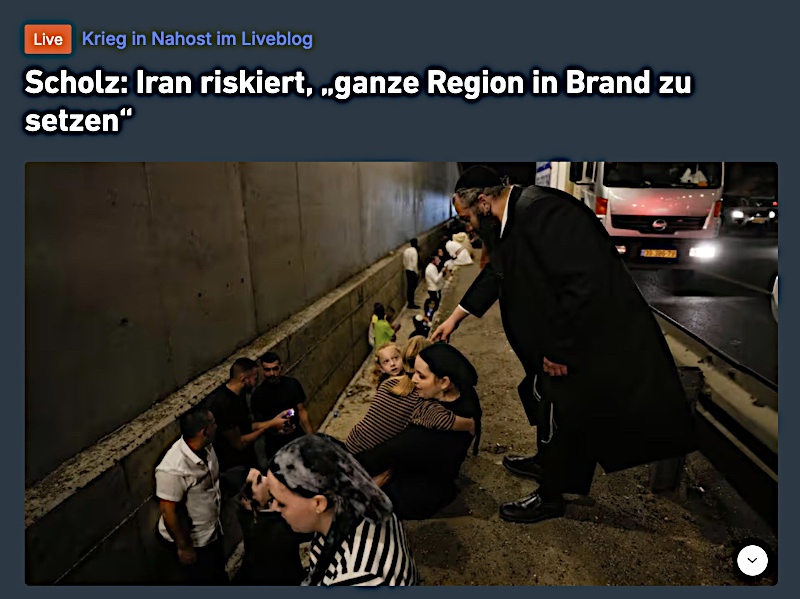 Screenshot der RND Newsseite zum Krieg im Libanon